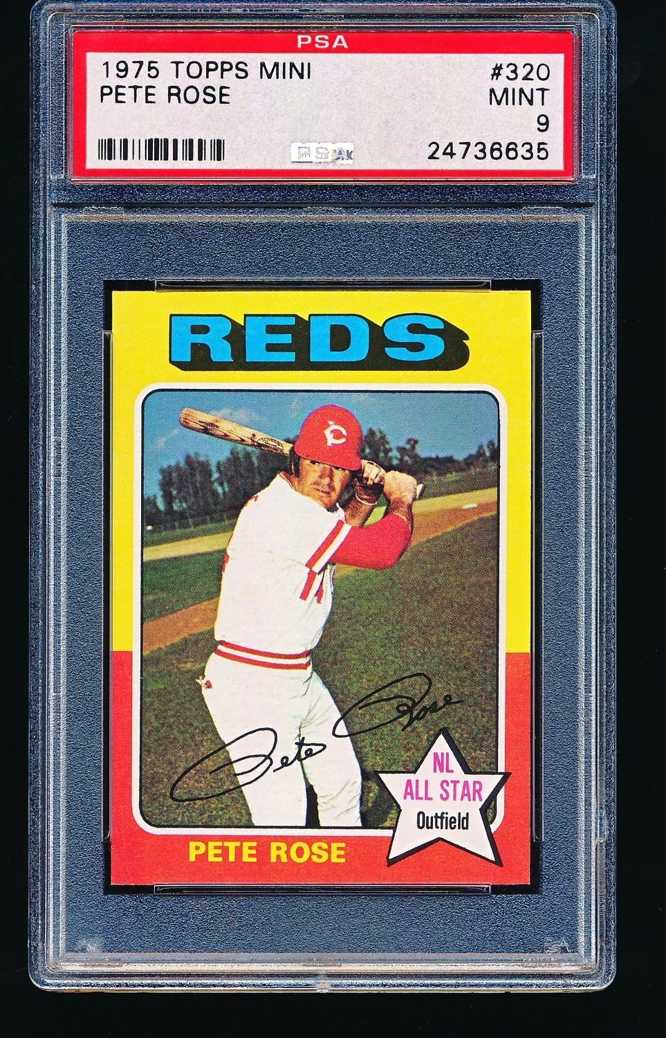 1975 Topps Mini PETE ROSE #320 PSA 9