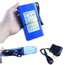 12V 9800mAh Super Rechargeable Li ion Battery Pack for CCTV Alarm LED Light Plug