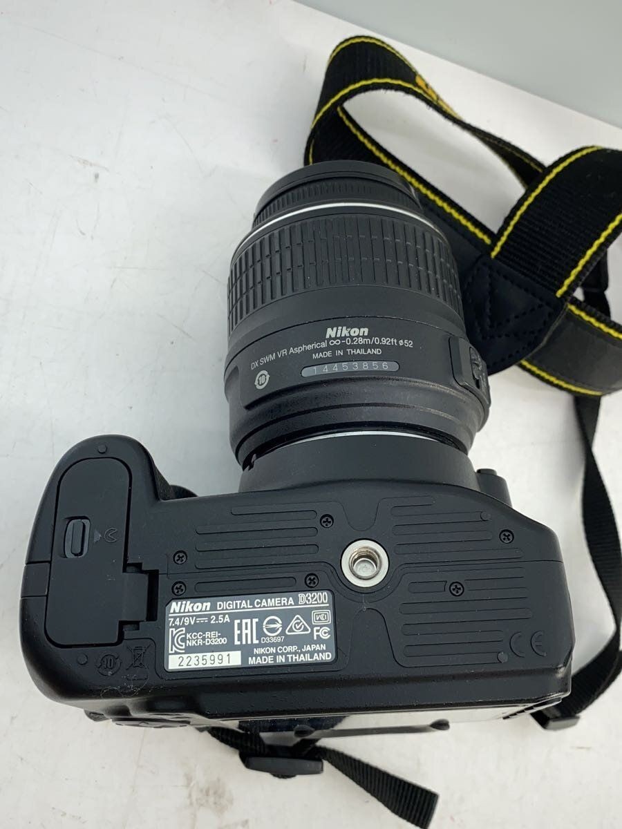 Nikon SLR Digital Camera DSLR D3200 18-55 VR Lens Kit [Black] Used