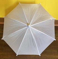 White Stick Umbrella, Wooden Style Handle, Manual Open, DIY Designs