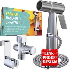 Premium Stainless Handheld Bidet Sprayer Kit for Toilet Muslim Shataf Bathroom