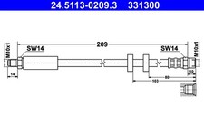 ATE 2x Bremsschlauch 24.5113-0209.3/2x für AUDI A6 C4 4A2 Avant 4A5 100 V8 441