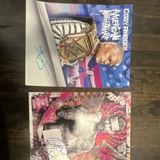 Cody Rhodes and CM Punk Singed Poster Authentic Autograph