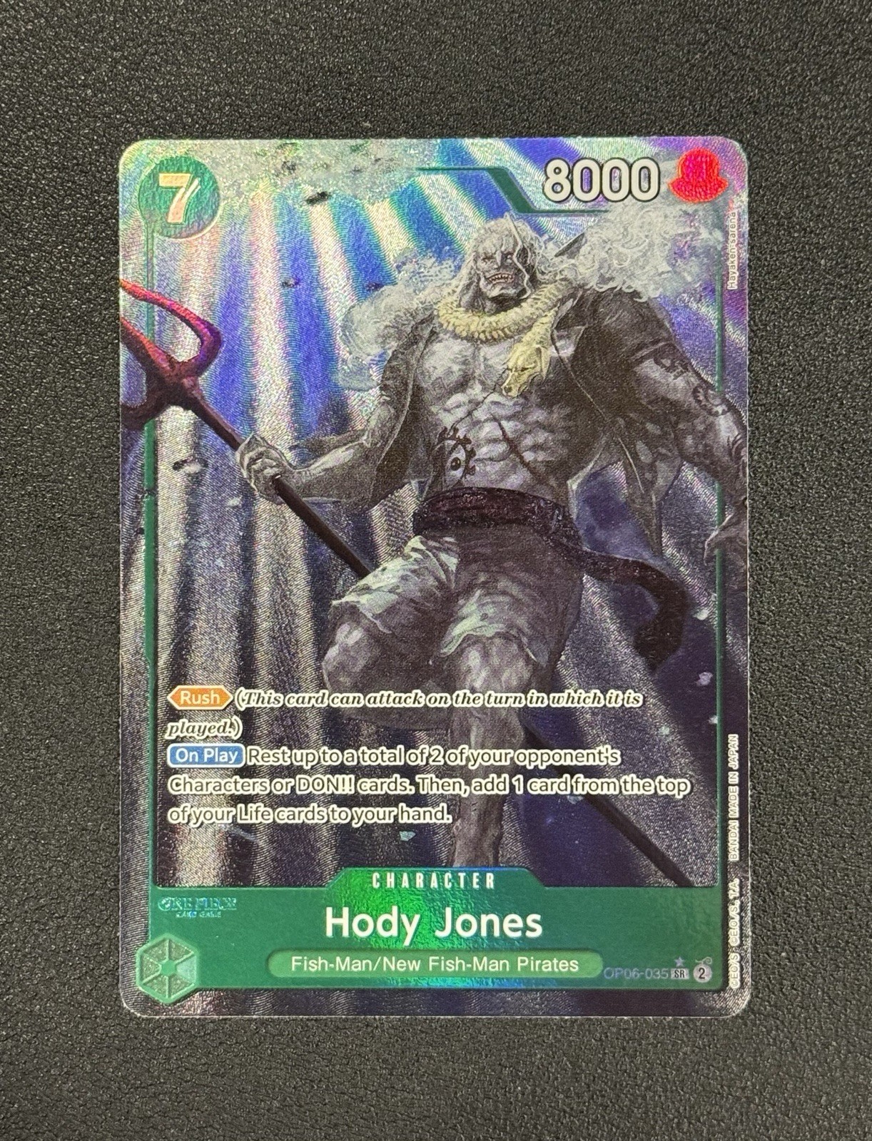 One Piece TCG - Hody Jones OP06-035 SR Alt Art - Wings Of The Captain ENGLISH NM