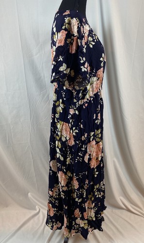 Bloomchic Navy Blue Floral Maxi Dress Women’s Size 18-20 - Picture 11 of 12