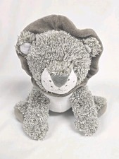 Carter's Super Soft Brown/ Gray Lion Plush Baby Stuffed Animal Sewn Eyes 8"