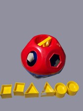 Tupperware Vintage Shape O Ball Shape Sorter Toy Blue Red Yellow