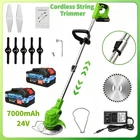 4.0Ah Cordless Weed Eater Electric Brush Cutter Lawn Edger Grass String Trimmer