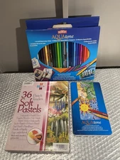 Derwent Aquatone Watercolour Sticks 2 x Packs Plus Pack 36 Soft Pastels