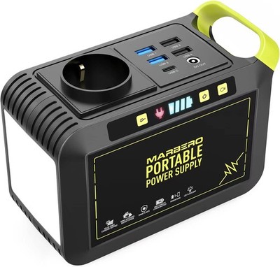 MARBERO Tragbare Powerstation 24000mAh 88,8Wh Generator 80W 230V USB-C
