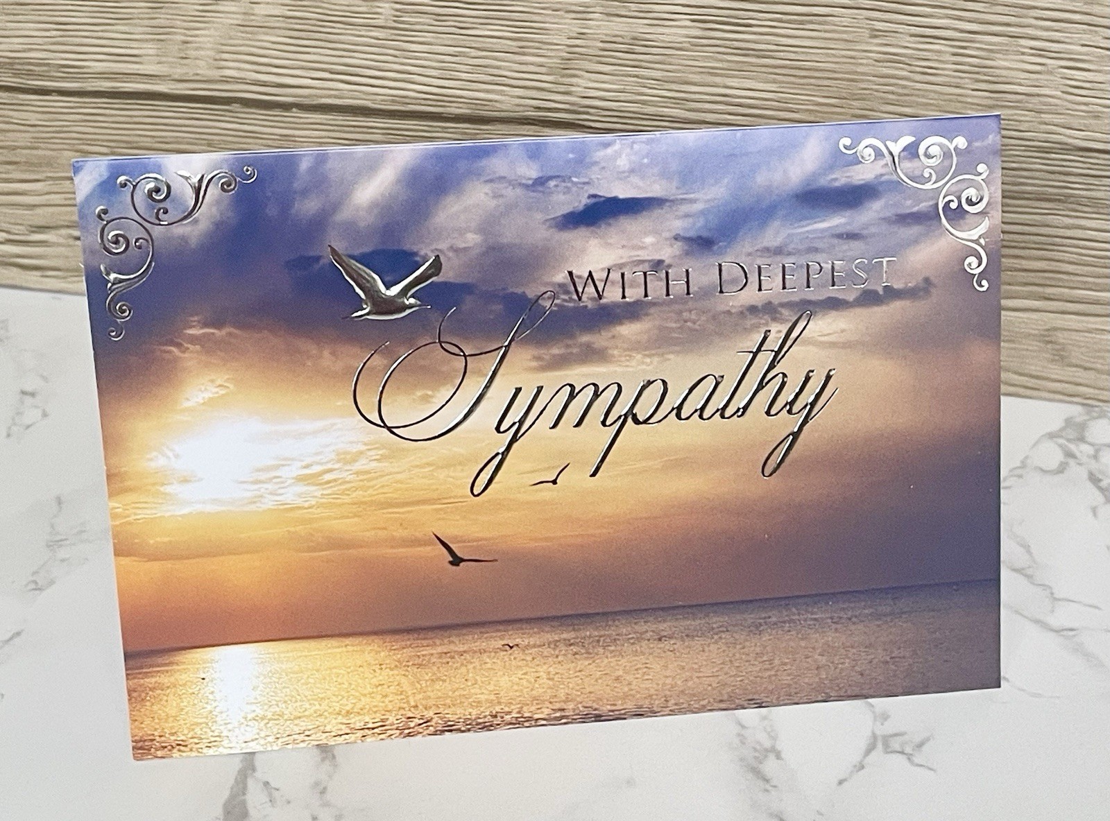 Deepest Sympathy Bereavement Condolence Religious Catholic / Christian Sea View