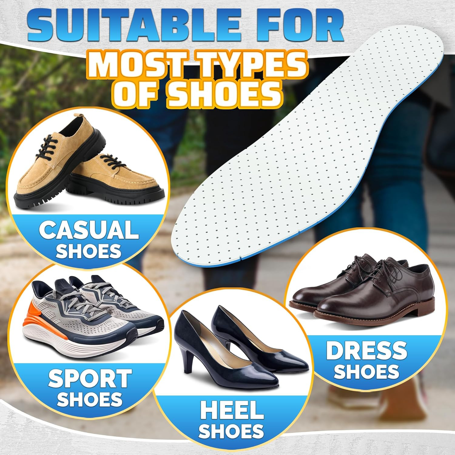 Wool Shoe Inserts - Universal Inserts for Winter & Summer Shoe Inserts for Women