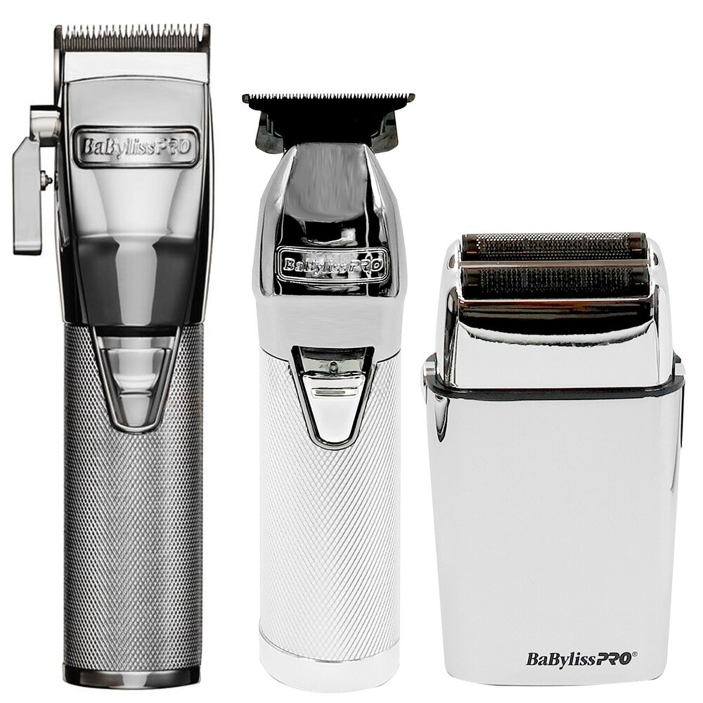 BaBylissPRO Clipper, Trimmer & Shaver Set  Silver | FXDUOFS2TS + FX870S | NEW