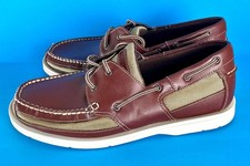 ROCKPORT MENS LEATHER UPPER 360 DEGREE LACE BROWN SHOES SIZE 11W