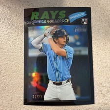 CARSON WILLIAMS 47/77 RC - SP ROOKIE BLACK REFRACTOR 2026 Topps Heritage Rays