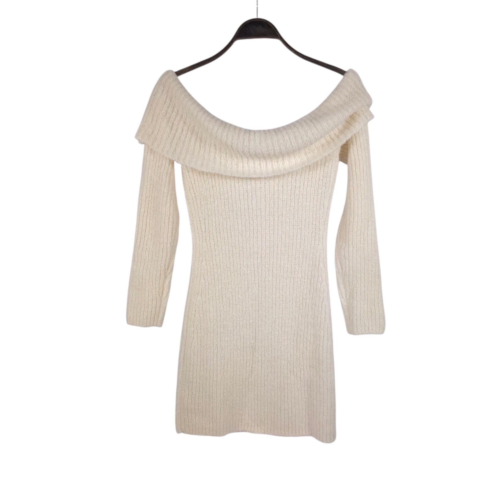 Reformation Jayne Sweater Dress Foldover Womens Med Baby Alpaca Wool Knit RARE image 3