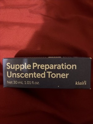 KLAIRS SUPPLE PREPARATION UNSCENTED FACIAL TONER 1.01 oz TRAVEL SIZE NEW IN BOX