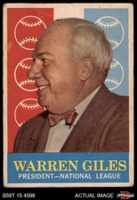 1959 Topps #200 Warren Giles NL President HOF 1 - POOR