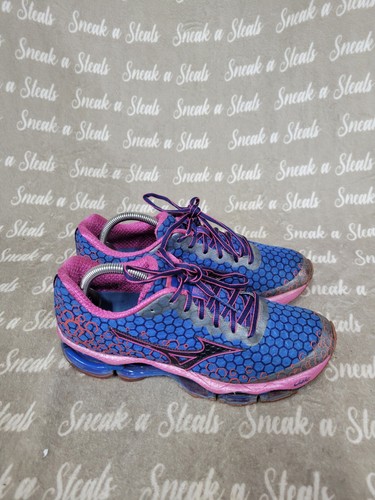 Mizuno Wave Prophecy Women's Blue Pink Hex Running Shoes Sz 9.5