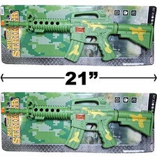 Rifle Gun Toy, Large, Army Pretend Playset, Camouflaged Green, Sound, SET OF 2