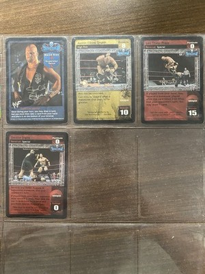 Raw Deal 2001 WWE Raw Deal 4-Card Lot Stone Cold Steve Austin