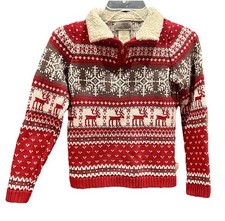 Boys Ministry Of Rascals Quarter Zip Christmas Holiday Sweater Size 7