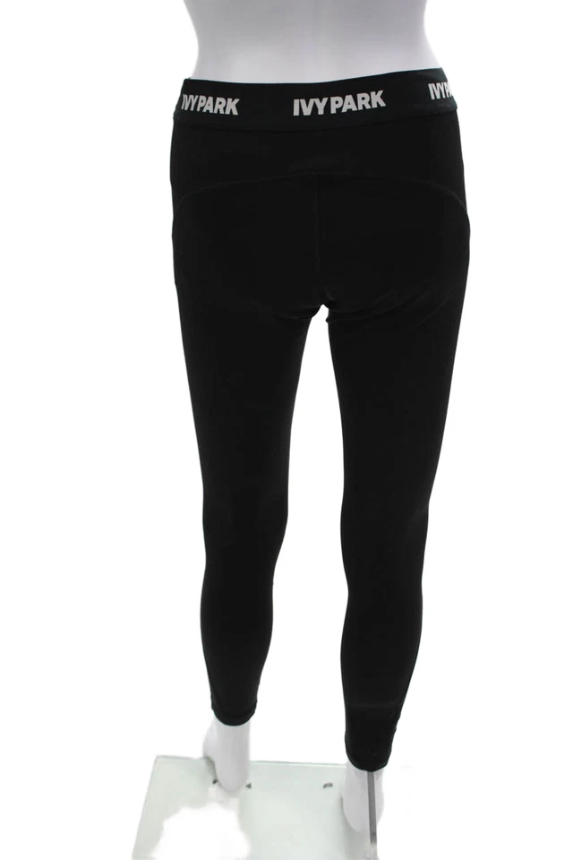 Ivy Park Womens Elastic Waist High Rise Active Leggings Black Size M - Image 3 of 4