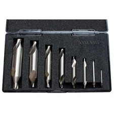 PRO-SERIES 8 PIECE HIGH SPEED STEEL NO.1-NO.8 CENTER DRILL SET (5000-3003)