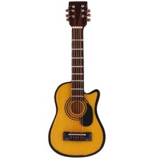 Mini Guitar Model Wood Material Exquisite Craft Miniature Home Decoration