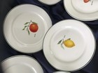 6 ULSTER CERAMIC JARDIN de FRANCE fruit motif SALAD PLATES IRELAND 🍋🍒🍑🍐🍓🍊 — photo 3