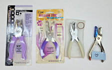 Mixed Lot Of 4ea Decorative Hole Punches For Cards Scrapbooking - New Used