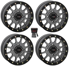 System 3 SB-5 Beadlock Gunmetal Wheels 15" Can-Am Commander Maverick (4)