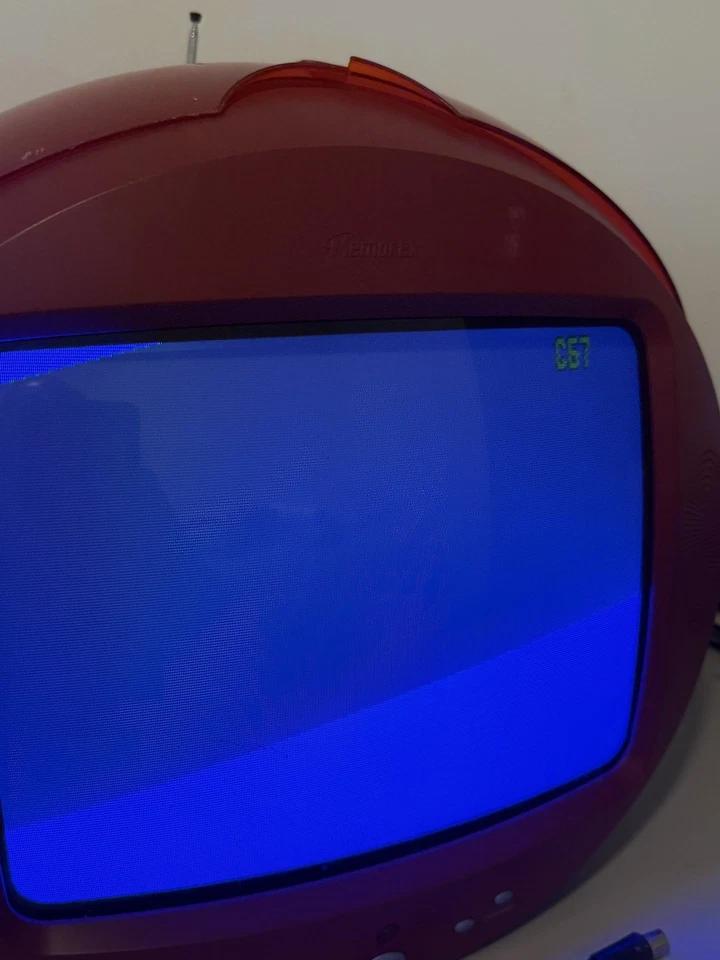 Memorex MSP-TV1300 Red Sphere Ball 13" CRT TV Retro WORKING Videoball No Remote - Image 3 of 4