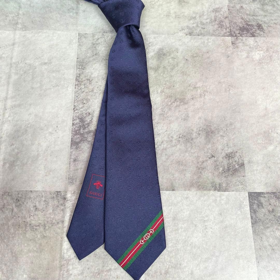 Excellent Condition GUCCI Interlocking Tie 100 Si… - image 2