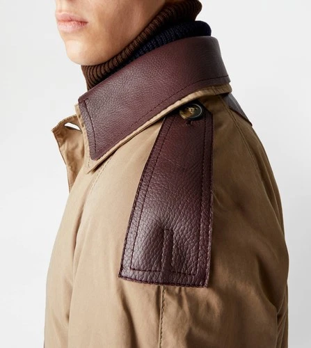 Authentic Tods Mens Trench Coat with Leather Inserts Beige 52 IT 42 UK XL £2,895 image 7