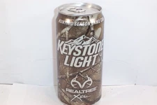 Keystone Light Beer   "Realtree"   Camo Can  2014   Golden CO   Bottom Opened