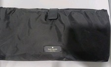 Kate Spade Black Portable Travel Diaper Changing Pad Mat Fold Up Magnetic Close