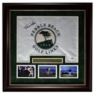 Tom Watson Autographed/Signed Pebble Beach Pin Flag Framed PSA/DNA 205708