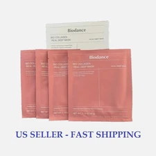 BIODANCE Bio Collagen Real Deep Skin Mask, (Set of 4), 32g / 1.19oz Each