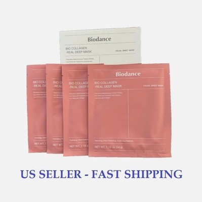 BIODANCE Bio Collagen Real Deep Skin Mask, (Set of 4), 32g / 1.19oz Each
