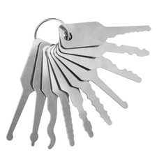 NEW Lockpick Durable Crank Keys, 10-in-1 Key Blanks, Locksmith Tools UK