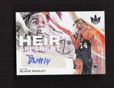 2022-23 Panini Court Kings #HA-BSS Blake Wesley Heir Apparent Violet #/49