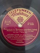 Annekathrain + Annemarie, Marschlieder, 1936, Schellackplatte