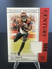 2019 National Treasures - A. J. Green Football Century Materials /49 Game Worn