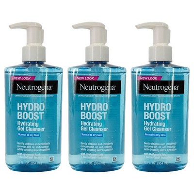 Neutrogena Hydro Boost Face Wash Hydrating Facial Cleanser 12oz - 3 Pack