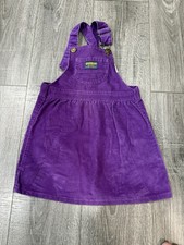 Vintage Y2K Purple Oshkosh Vestback Corduroy Overalls Size 4 Made In USA