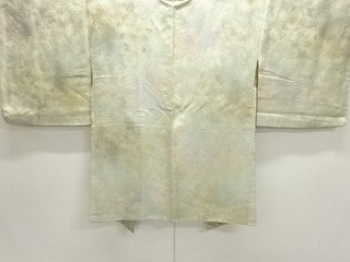 44080# JAPANESE KIMONO / ANTIQUE HAORI / SILK / WOVEN MIST