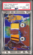 2022 Panini Lebron James Duet Selections Tie Dye Dual GAME WORN Jersey Patch /25