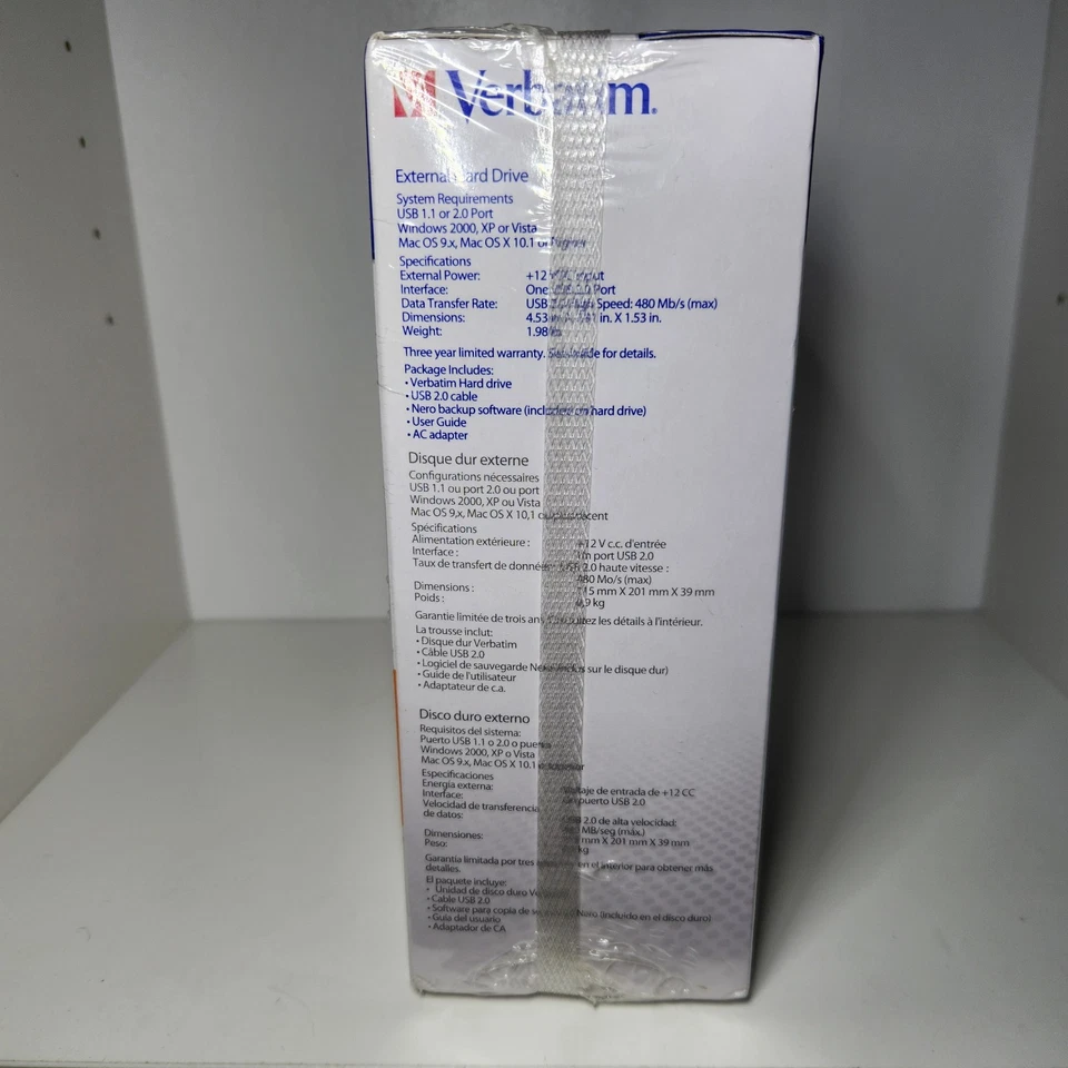 Verbatim Portable Hard Disk Drive 1TB Black Model USB1TB *Brand New* - Image 2 of 4