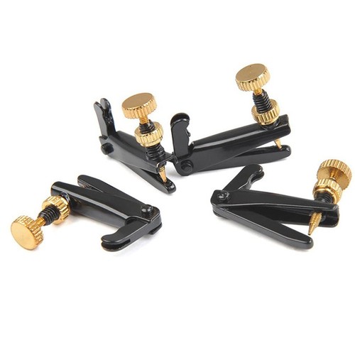 4 Pcs/ Metal Violin Fine Tuner/ String Adjuster Tuning Black For 4/4 3/4 Violins - Bild 11 von 12